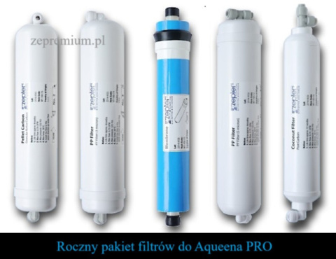 Zestaw 5 filtrów do Aqueena PRO na 12 miesięcy